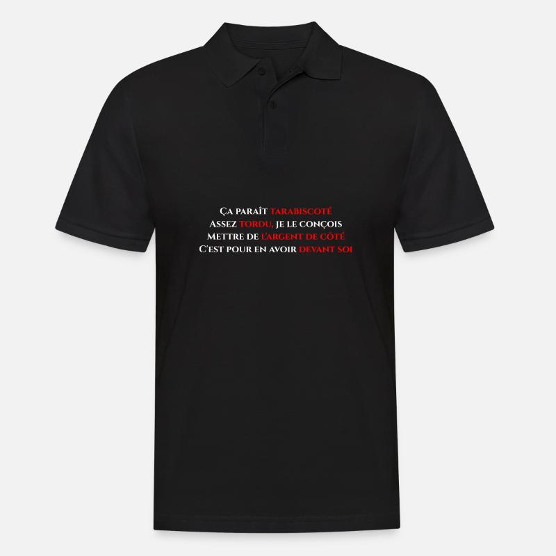 Mettre de l'argent de côté - Polo Homme - noir