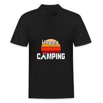 Happy camping - Polo Homme - noir - Devant - Kai (181cm)