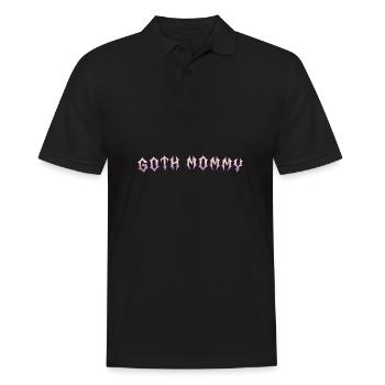 Maman gothique ! Esthétique gothique Croix Y2K - Polo Homme - noir - Devant - Kai (181cm)