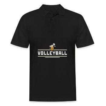 Volleyball Bier Biertrinker Volleyballtrainer - Männer Poloshirt - Schwarz - Vorne - Kai (181cm)