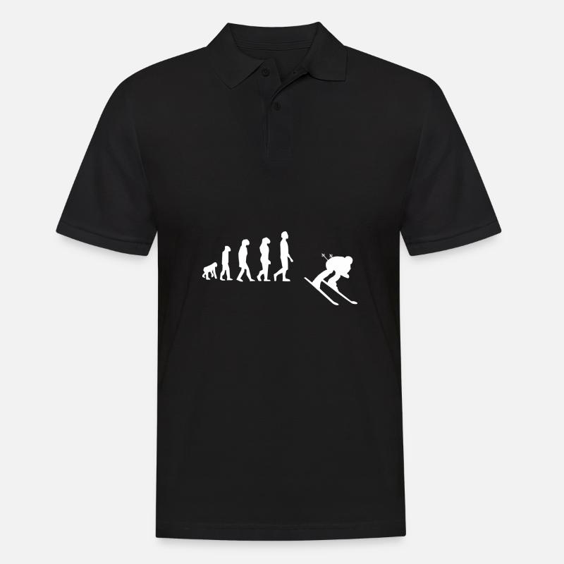 Ski-Evolution - Männer Poloshirt - Schwarz