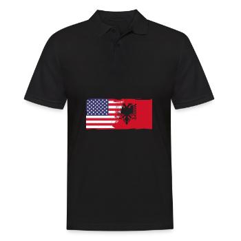 République d’Albanie Albanie Shqipëria Tirana Albanais - Polo Homme - noir - Devant - Kai (181cm)