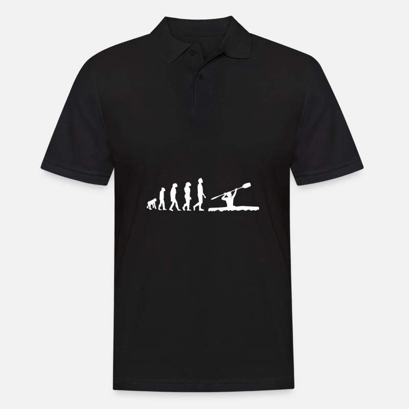 Kajak Evolution - Männer Poloshirt - Schwarz