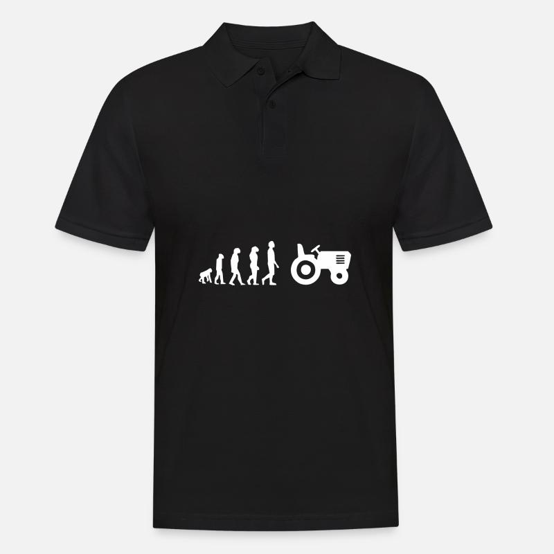 Evolution tractor - Men's Polo Shirt - black
