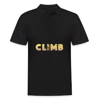 Bouldern Klettern Sportarten Turnhalle Wand - Männer Poloshirt - Schwarz - Vorne - Kai (181cm)