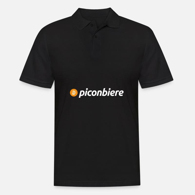 Picon-Bier - Männer Poloshirt - Schwarz
