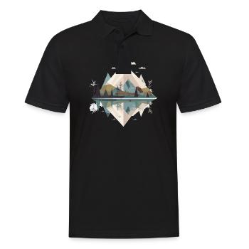 Montagnes minimalistes - Polo Homme - noir - Devant - Kai (181cm)