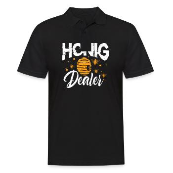 Honig Dealer Bienenhalter Honigbiene Imker - Männer Poloshirt - Schwarz - Vorne - Kai (181cm)