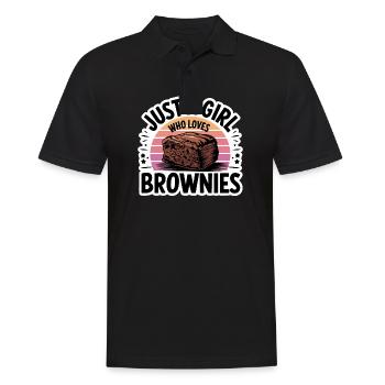 Juste une fille qui aime les brownies - Polo Homme - noir - Devant - Kai (181cm)