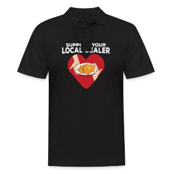 Soutenez votre revendeur Schnitzel local - Polo Homme - noir - Devant - Kai (181cm)