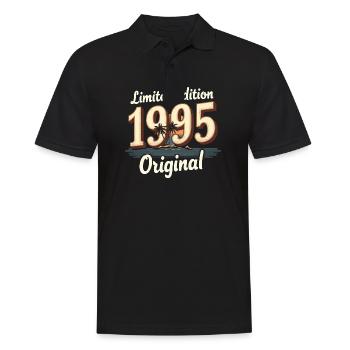 30th Birthday Original - Vintage Vintage 1995 - Men's Polo Shirt - black - Front - Kai (181cm)
