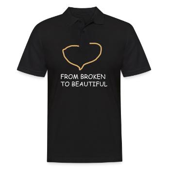 Kintsugi Kintsukuroi Art japonais imparfait - Polo Homme - noir - Devant - Kai (181cm)