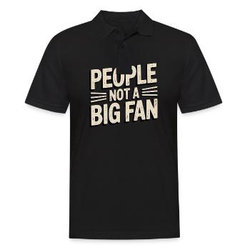 Leute, die keine großen Fans sind - Männer Poloshirt - Schwarz - Vorne - Kai (181cm)