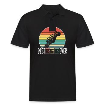 Best Guitar DAD Ever Music Chords Father Musician - Men's Polo Shirt - black - Front - Kai (181cm)