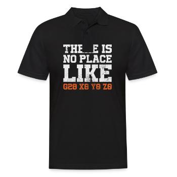 There Is No Place Like Engineering CNC - Men's Polo Shirt - black - Front - Kai (181cm)