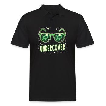 Undercover Speech - Sunglasses Design - Men's Polo Shirt - black - Front - Kai (181cm)