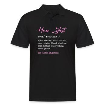 Hair Stylist Definition Makeup Cosmetician - Männer Poloshirt - Schwarz - Vorne - Kai (181cm)