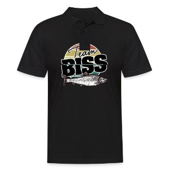Team Biss Angel Fischen Zubehör Geschenk - Männer Poloshirt - Schwarz - Vorne - Kai (181cm)