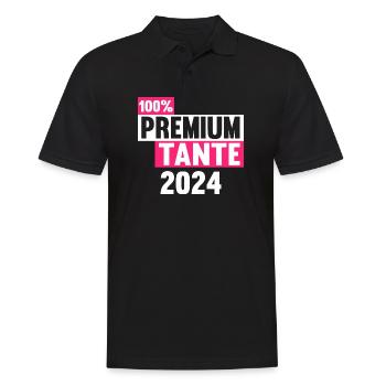 Werdende Tante 2024 - Männer Poloshirt - Schwarz - Vorne - Kai (181cm)