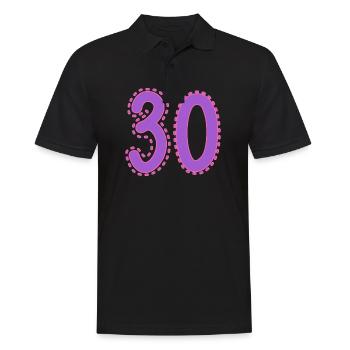 30. 30 YEARS. 30th ANNIVERSARY. 30 YEARS ANNIVERSARY. - Men's Polo Shirt - black - Front - Kai (181cm)
