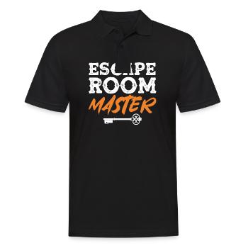 Escape Room Master Breakout Challenge Puzzle Game - Men's Polo Shirt - black - Front - Kai (181cm)