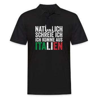 Italy Italian Vaffanculo - Men's Polo Shirt - black - Front - Kai (181cm)
