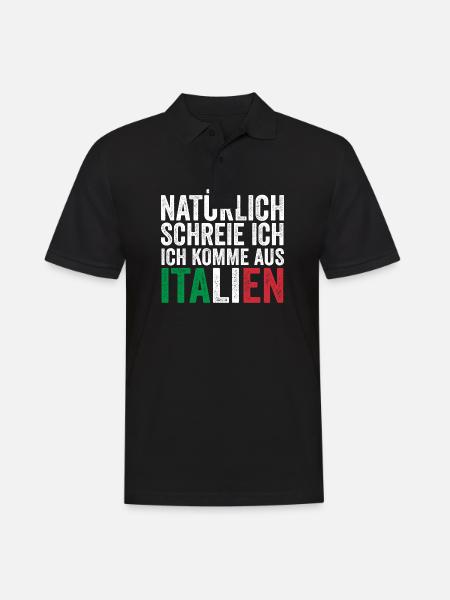 Italy Italian Vaffanculo - Men's Polo Shirt - black