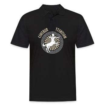 Antike Griechische Mythologie Monster und - Männer Poloshirt - Schwarz - Vorne - Kai (181cm)