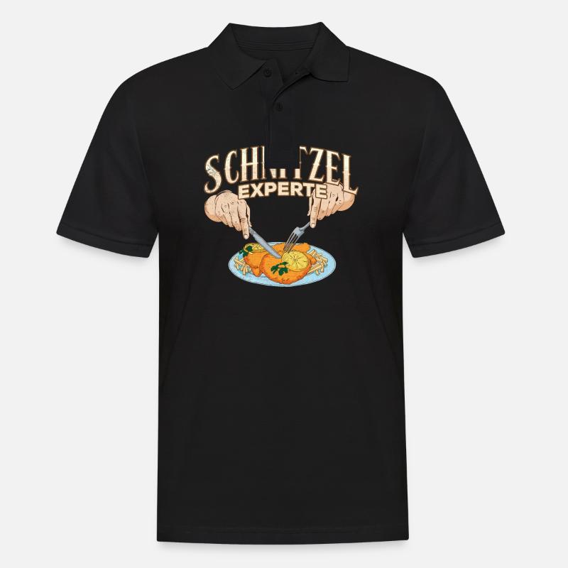 Schnitzel Experte - Männer Poloshirt - Schwarz