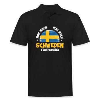 Nur noch einmal Schweden Flagge Urlaub Geschenk - Männer Poloshirt - Schwarz - Vorne - Kai (181cm)