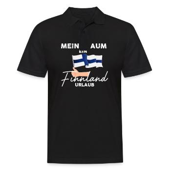 Mein Traum Finnland Urlaub Skandinavien - Männer Poloshirt - Schwarz - Vorne - Kai (181cm)