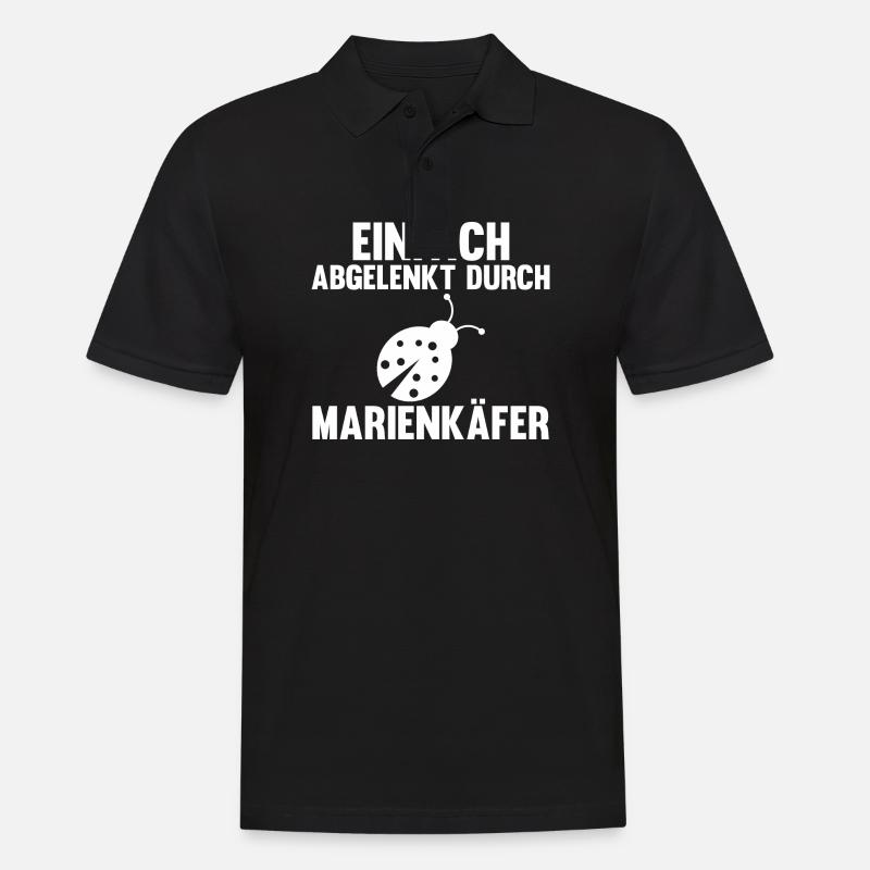 Marienkäfer - Männer Poloshirt - Schwarz