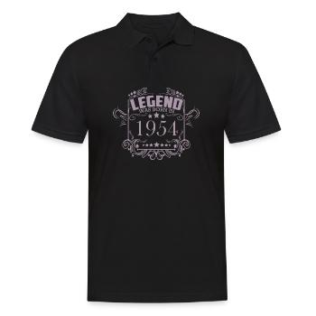 Millésime 1954 Anniversaire Vintage - Polo Homme - noir - Devant - Kai (181cm)