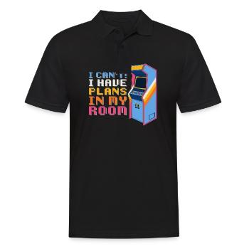 Gamer Funny - Je ne peux pas avoir de plans dans le garage de ma chambre - Polo Homme - noir - Devant - Kai (181cm)
