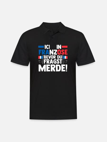 French French France - Men's Polo Shirt - black
