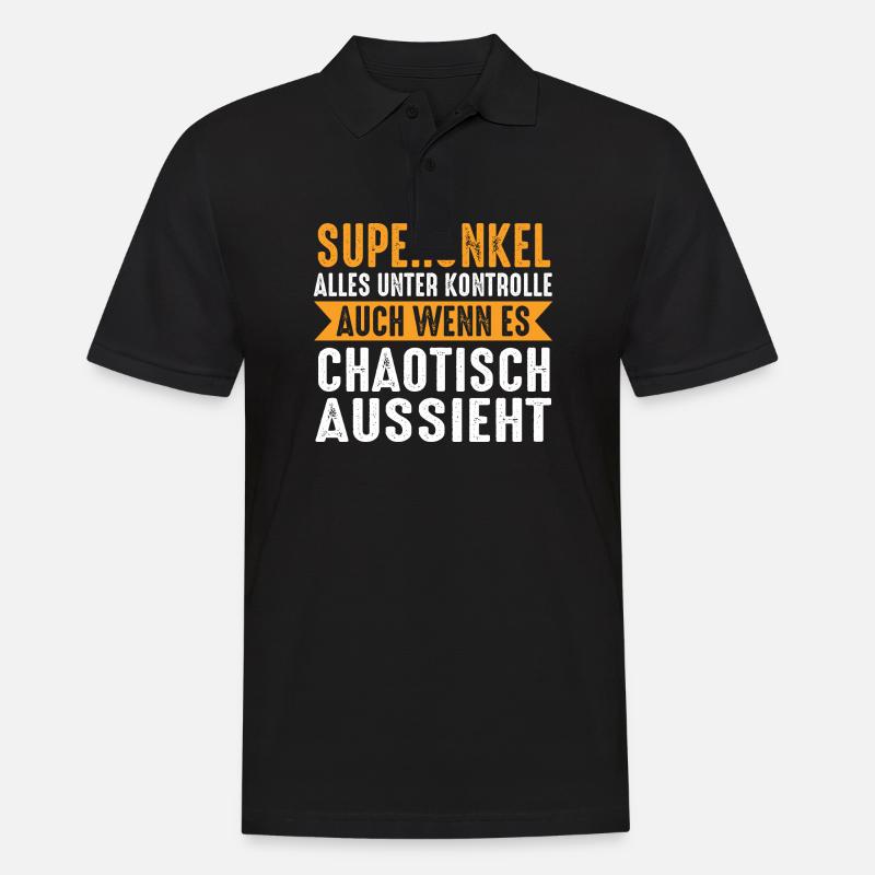 Onkel - Männer Poloshirt - Schwarz