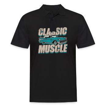 Classic Muscle Hot Rod American Vintage Car - Men's Polo Shirt - black - Front - Kai (181cm)
