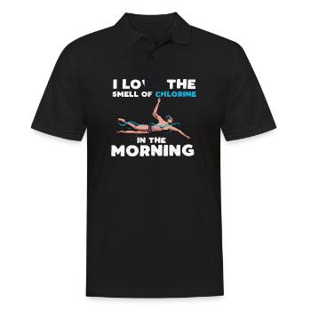 J’adore l’odeur du chlore le matin Design - Polo Homme - noir - Devant - Kai (181cm)