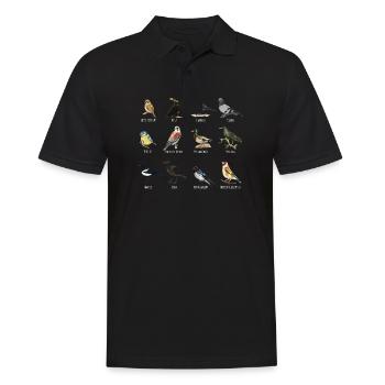 Amerikanische Australische Vogelarten - Männer Poloshirt - Schwarz - Vorne - Kai (181cm)