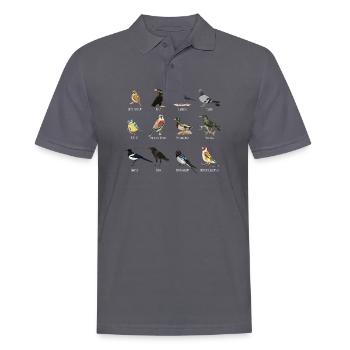 American Australian bird species - Men's Polo Shirt - charcoal grey - Front - Nico (186cm)
