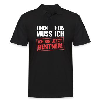 Ruhestand Pension Rente Rentner - Männer Poloshirt - Schwarz - Vorne - Kai (181cm)
