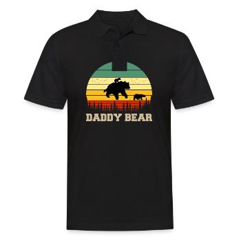 Daddy Bear climb the Mountain in Forest der Bär - Männer Poloshirt - Schwarz - Vorne - Kai (181cm)