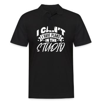 I can't have plans in the studio - Men's Polo Shirt - black - Front - Kai (181cm)