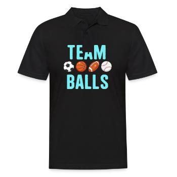Team Balls Funny Team Boy Gender Reveal - Men's Polo Shirt - black - Front - Kai (181cm)