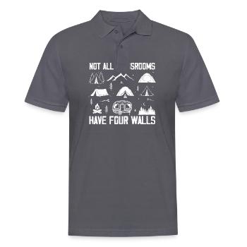 Not All Classrooms Have Four Walls Special - Men's Polo Shirt - charcoal grey - Front - Nico (186cm)