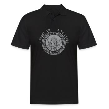 Antike Griechisches Mythologie und Griechischer - Männer Poloshirt - Schwarz - Vorne - Kai (181cm)
