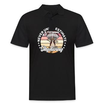 Catdiver Skydiving Skydiver paraglider Freefly - Männer Poloshirt - Schwarz - Vorne - Kai (181cm)