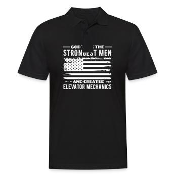 Elevator Manager - Escalator Repairman Lift - Men's Polo Shirt - black - Front - Kai (181cm)