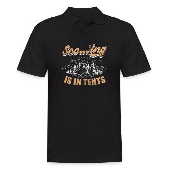 scouting is in tents Design for a scout - Männer Poloshirt - Schwarz - Vorne - Kai (181cm)