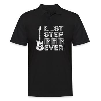 Best Guitar Stepdad Ever - Men's Polo Shirt - black - Front - Kai (181cm)